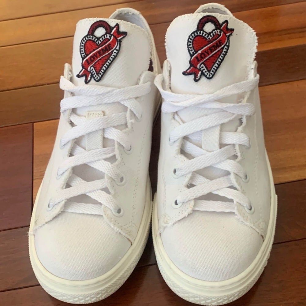 MAJE white "LOVE ME" sneakers 9.5 - Picture 7 of 11